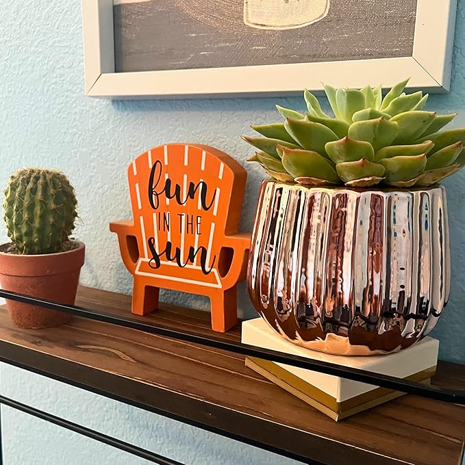 Admired By Nature 4" Ceramic Flower Planter, Ceramic Pot Planter, Indoor Ceramic Bowl, Houseplant Ceramic Pot, Decorative Planter for Indoor Plant Succulent Plant Home Décor, Lightweight, Rose Gold