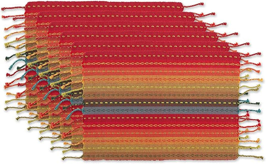 DII Southwest Collection Tabletop, Placemat Set, Spice, 6 Piece