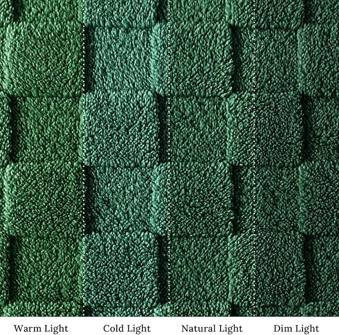 Exclusivo Mezcla Twin Size Flannel Fleece Blanket, Super Soft and Warm Lightweight Checkered Pattern Blankets for All Seasons, 60x80 Inches, Forest Green