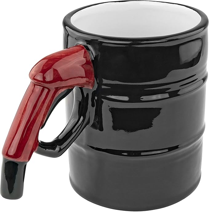 Oil Drum Gas Pump Handle 14oz Ceramic Coffee & Tea Mug - Fairly Odd Novelties