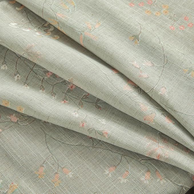 Joydeco Blue Floral Boho Curtains 108 Inches Long 2 Panels, Super Soft Bohemian Farmhouse Curtains with Tassels, Semi Sheer Light Filtering Drapes for Bedroom Living Room (Rod Pocket, 52Wx108L)