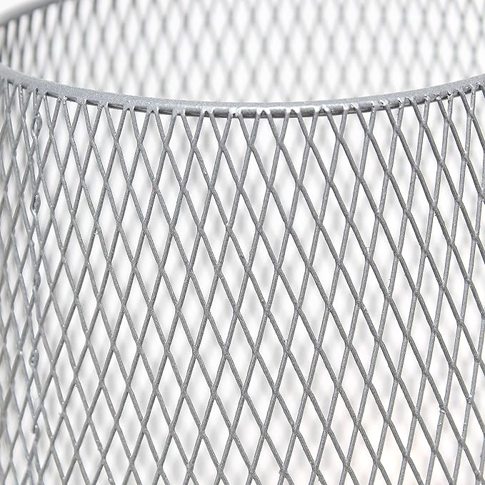 Simple Designs LT1074-GRY Wired Mesh Uplight Table Lamp, Gray