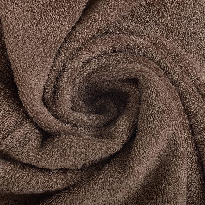 HOMELOVER 6 Piece Towel Set - 100% Organic Cotton 2 Bath Towels & 4 Hand Towels - 500 GSM, Hotel & Spa Quality, Soft, Quick Dry, Highly Absorbent Bathroom Essentials (Cone Brown)