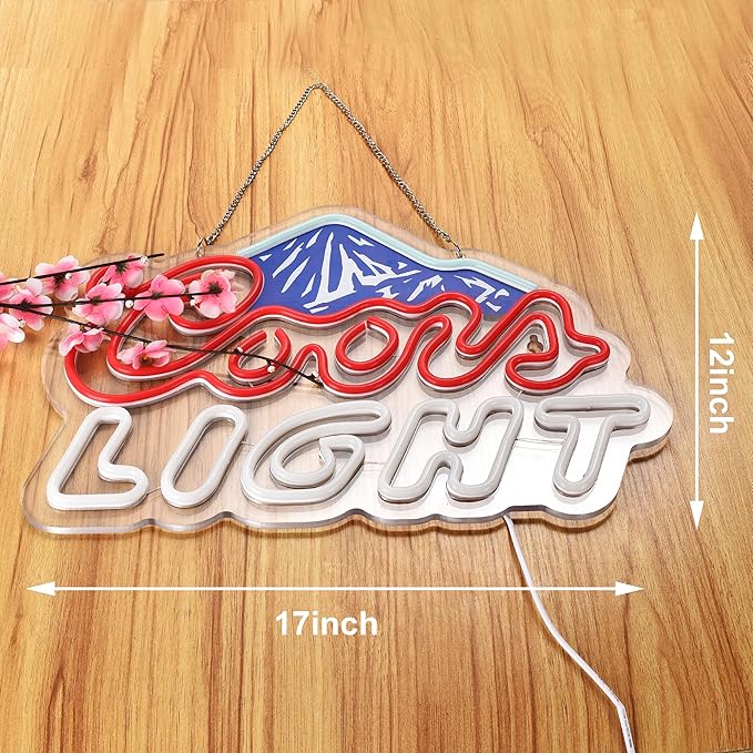 Neon Sign for Wall Décor Crs Light Neon Signs Beer Bar Home Bedroom Man Cave Office Hotel Pub Cafe Neon Light with Dimmable Switch LED for Wall Decor
