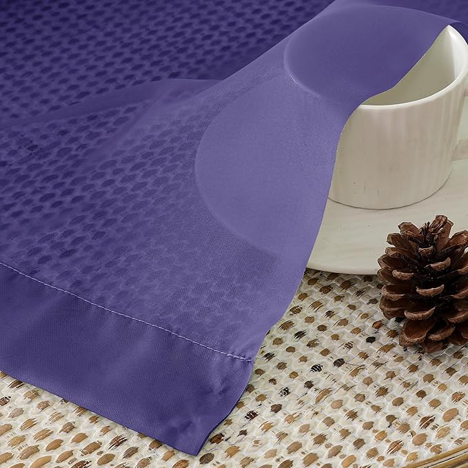 Aiyufeng Purple Sheer Curtains 96 Inches Long 2 Panels Set, Light Filtering Soft Airy Voile Rod Pocket Purple Sheer Window Drapes for Bedroom Living Room, Each 42Wx96L Inches