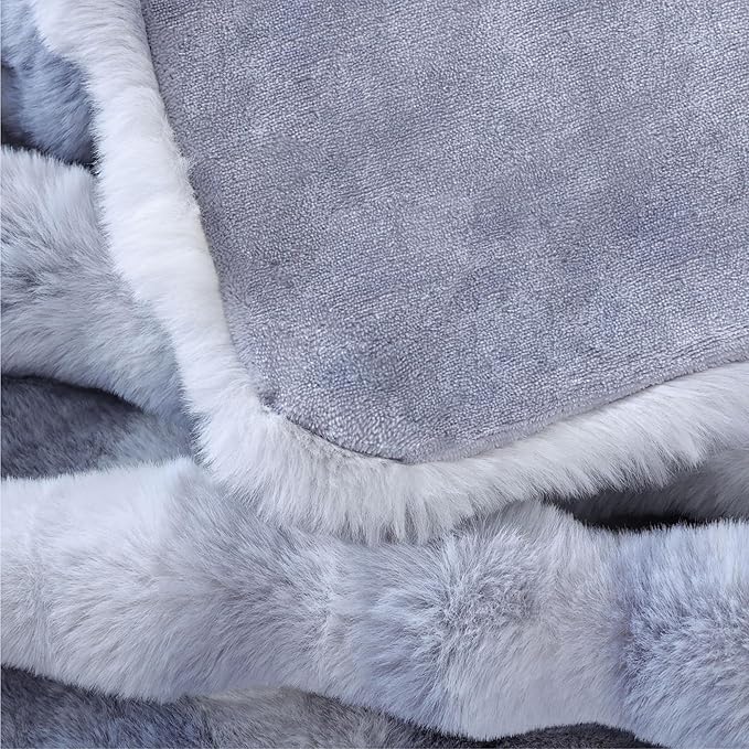 Tie-dye Blue Cozy Faux Fur Throw Blanket for Couch Bed Living Room 60x80 Furry Soft Fluffy Thick Warm Blanket for Winter Home Gifts 860 GSM