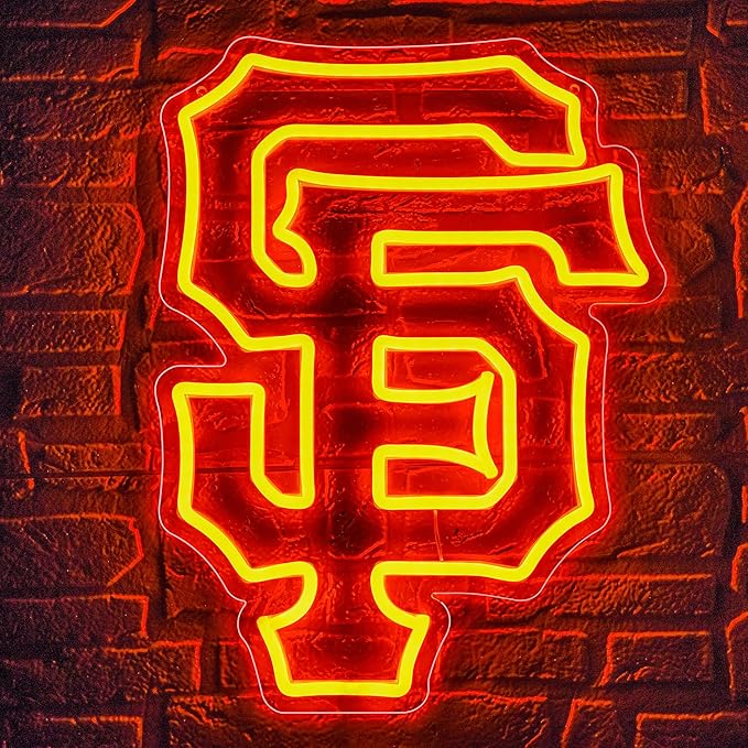 Baseball Neon Sign for Wall Decor Baseball Neon Light for Man Cave Birthday Gifts for Men With Dodge Team Logo Led Sign for Bar Party Dorm Decor Size16.1 * 12.2In(ZYLD062)