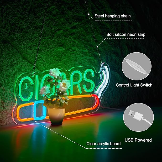 Neon Sign Bar Home Neon Light Handmade LED Dimmable Neon Lights Signs for Art Man Cave Bedroom Office Hotel Pub Cafe Recreation Room Wall Artwork Sign Decor