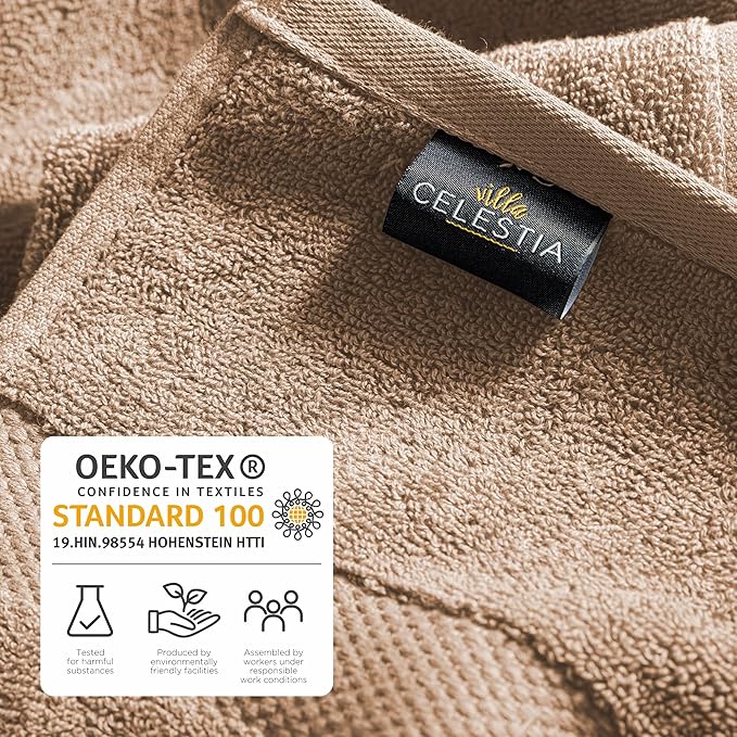 Luxury Bath Towels, 700 GSM Premium Beige Bath Towels, Quick Dry Beige Towels Bathroom, Soft Bath Towels Body Towels Beige Towel Set for Bathroom 27x54 Inches, Beige Towels Set of 3