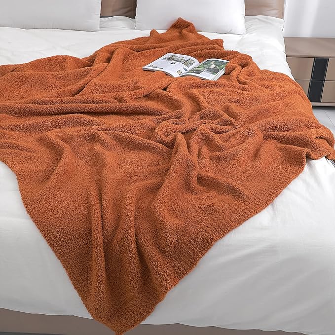 bearberry Super Soft Fluffy Throw Blanket Lightweight Cozy Warm Throw Blankets for Couch Bed Sofa All Season (Caramel, 53”x71”)