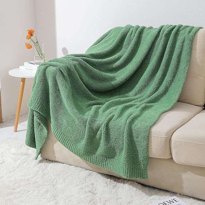 bearberry Super Soft Fluffy Throw Blanket Lightweight Cozy Warm Throw Blankets for Couch Bed Sofa All Season (Avocado Green, 53”x71”)