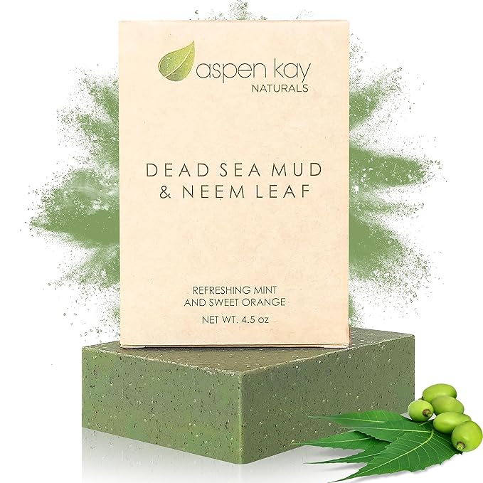 Aspen Kay Naturals Soap Bars 4.5oz, Dead Sea Mud and Neem