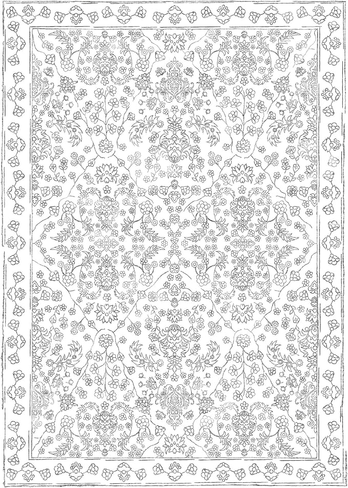 Floral Area Rug 4x6 Washable Entryway Grey Carpet Non Slip Boho Thin Farmhouse Throw Accent Rug for Living Room Bedroom Office Kitchen Bathroom