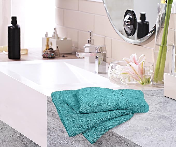 Utopia Towels 6 Pack Premium Hand Towels Set, 16 by 28 inches, 100% Ring Spun Cotton, Ultra Soft and Highly Absorbent 600GSM Towels for Bathroom, Gym, Shower, Hotel, and Spa, Turquoise