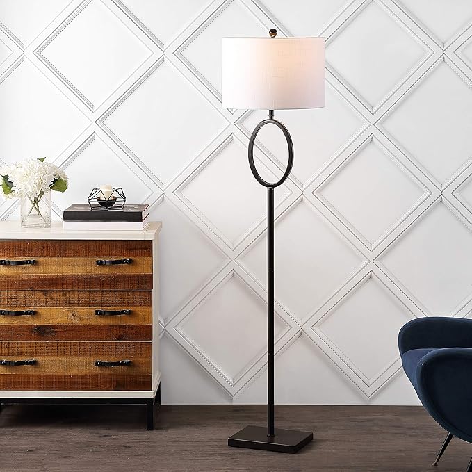 JONATHAN Y JYL1089B April 61" Metal Modern Contemporary LED Floor Lamp, Glam, Traditional, Office, Living Room, Family Room, Dining, Bedroom, Foyer, Oil Rubbed Bronze