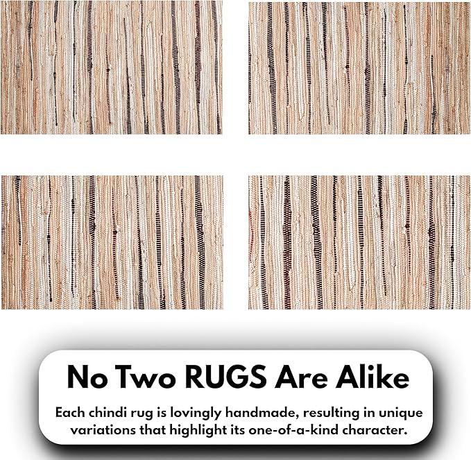 Rug Area Rugs Cotton Linen 2x3 Ft Multicolour Chindi for Livingroom Bedroom Washable RagRug Reversible Farmhouse Kitchen RunnerRug Carpet Area Runner Mat for Hallway, Entryway