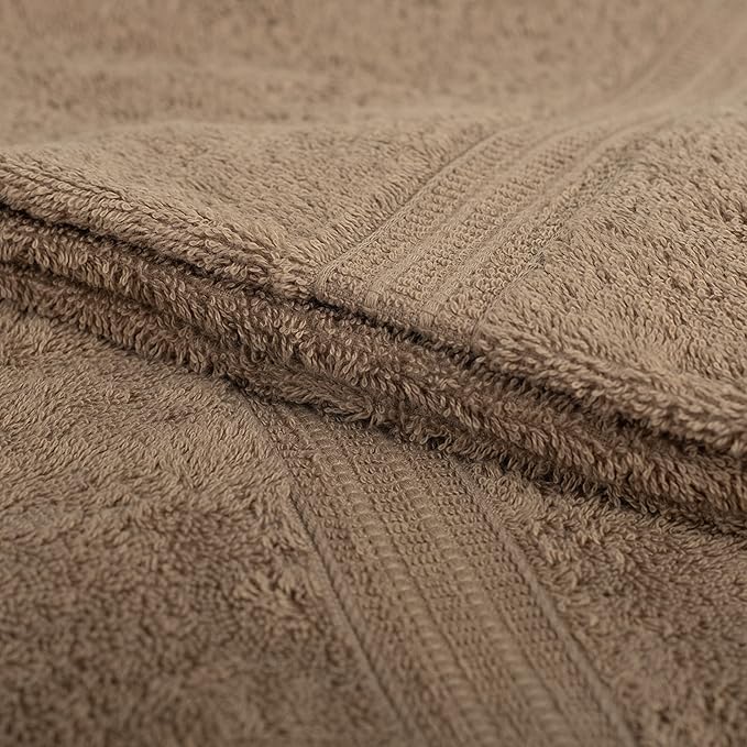 HOMELOVER 6 Piece Towel Set - 100% Organic Cotton 2 Bath Towels & 4 Hand Towels - 500 GSM, Hotel & Spa Quality, Soft, Quick Dry, Highly Absorbent Bathroom Essentials (Cone Brown)