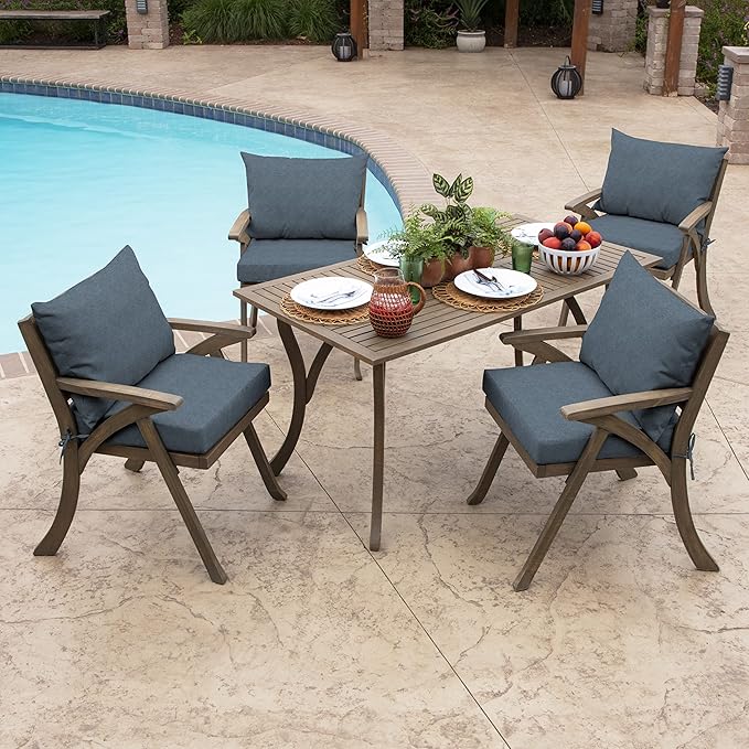 Arden Selections Performance Outdoor Cushion Set 21 x 21, Denim Alair
