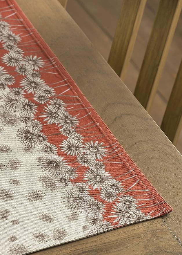 Maison d' Hermine Placemats Set of 4 100% Cotton Washable Cloth Place Mats, Reusable Table Mats for Kitchen Dining Decoration, Party, Wedding, Restaurant (Bagatelle, 13" x 19")