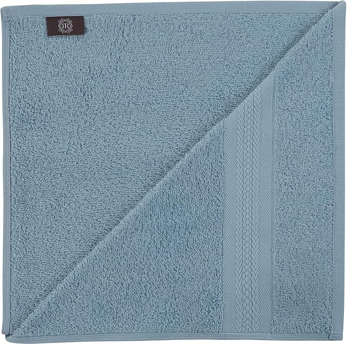 REGAL RUBY 4 Pack Blue Bath Towels Quick-Dry High Absorbent 100% Turkish Cotton Towel for Bathroom, Guests, Pool, Gym, Camp, Travel, College Dorm, Shower