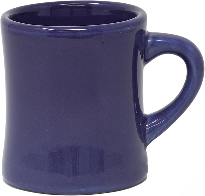 Funny Guy Mugs Classic Retro Diner Coffee Mug - Heavy Duty 10 Oz Stoneware Cup with Easy Grip Handle - Ideal for Hot and Cold Beverages (Purple, 10 Ounce)
