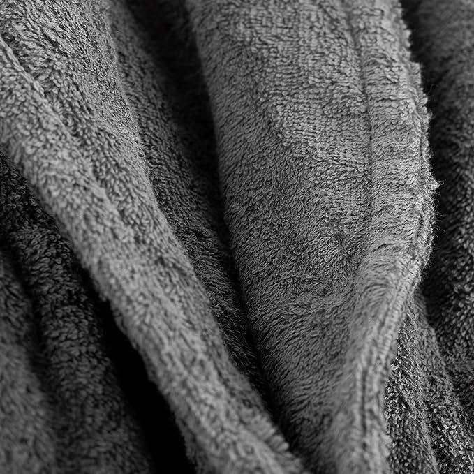 HOMELOVER 6 Piece Towel Set - 100% Organic Cotton 2 Bath Towels & 4 Hand Towels - 500 GSM, Hotel & Spa Quality, Soft, Quick Dry, Highly Absorbent Bathroom Essentials (Coal Gray)