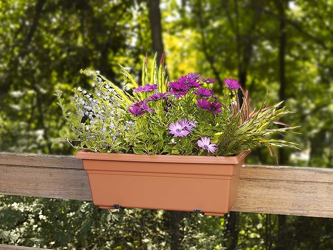 Novelty 16195, Terracotta, Countryside Flower Box Planter, 18-Inch