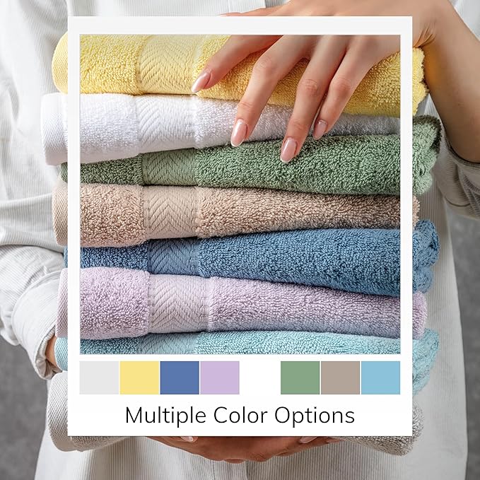 TEXTILOM Turkish Hand Towels for Bathroom – Hotel and Spa Quality & Soft & Absorbent & Quick Dry Bathroom Hand Towels – 100% Cotton Turkish Handtowel Set of 4 (16 x 28 inches) - Yellow