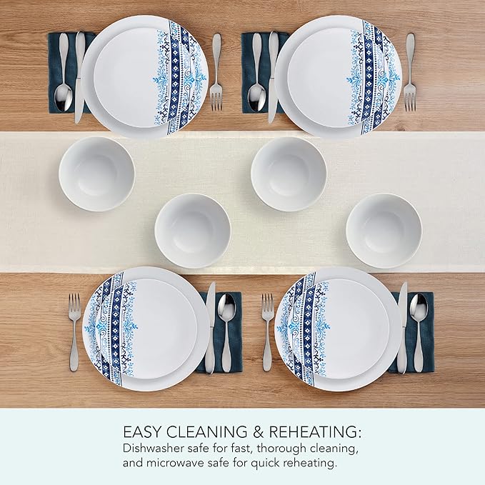 Studio Nova Michele 12 Piece Dinnerware Set, Service for 4, White