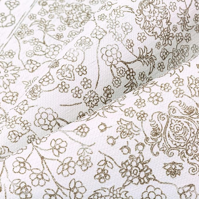 Floral Area Rug 4x6 Washable Entryway Taupe Carpet Non Slip Boho Thin Farmhouse Throw Accent Rug for Living Room Bedroom Office Kitchen Bathroom