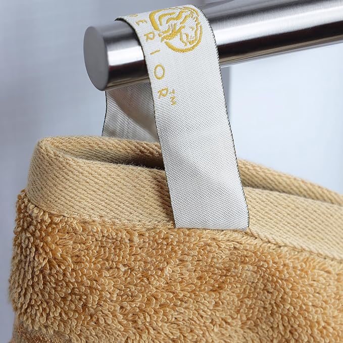 Superior Egyptian Cotton 8-Piece Hand Towel Set, Towel Basics for Quick Dry, Absorbent Small Towels, Facial, Spa, Kitchen, Bathroom Essentials, Apartment, Guest Bath, Soft, Washcloth, Gold