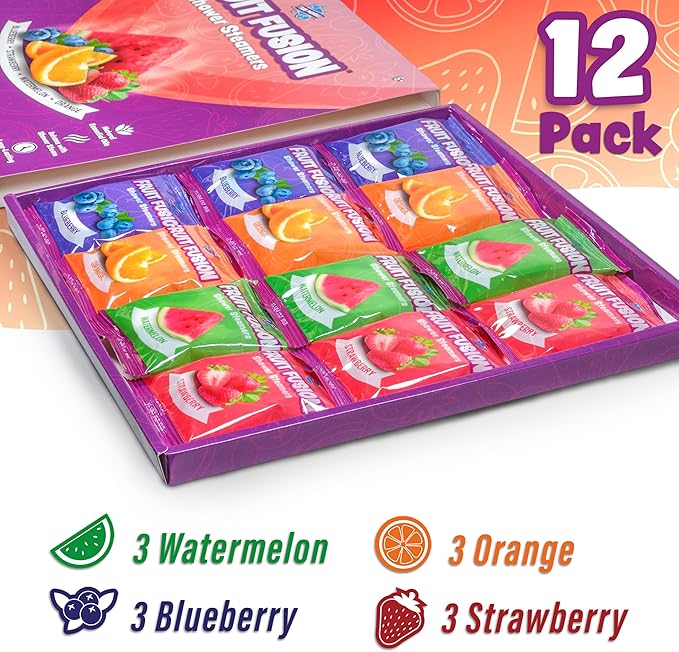 Tub Works® Fruit Fusion™ Shower Steamers for Kids, Variety 12 Pack | Fresh & Fruity Shower Steamers Aromatherapy | Fun Shower Bombs | Alternative to Kids Bath Bombs for a Sensory Shower Experience