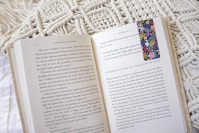 bloom daily planners 3-Pack Magnetic Bookmarks - Mini Snap-in Page Marker Clips for Planners, Books, Journals (2.5” x 1”) - Botanical