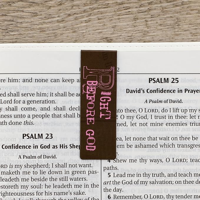 Christian Art Gifts Magnetic Scripture Bookmark Set for Women & Girls with Bible Verse: Grace - Vintage Floral Themed Inspirational Magnetic Pagemarkers Set of 6 for Bibles and Books, Size 2.3” x 0.8”