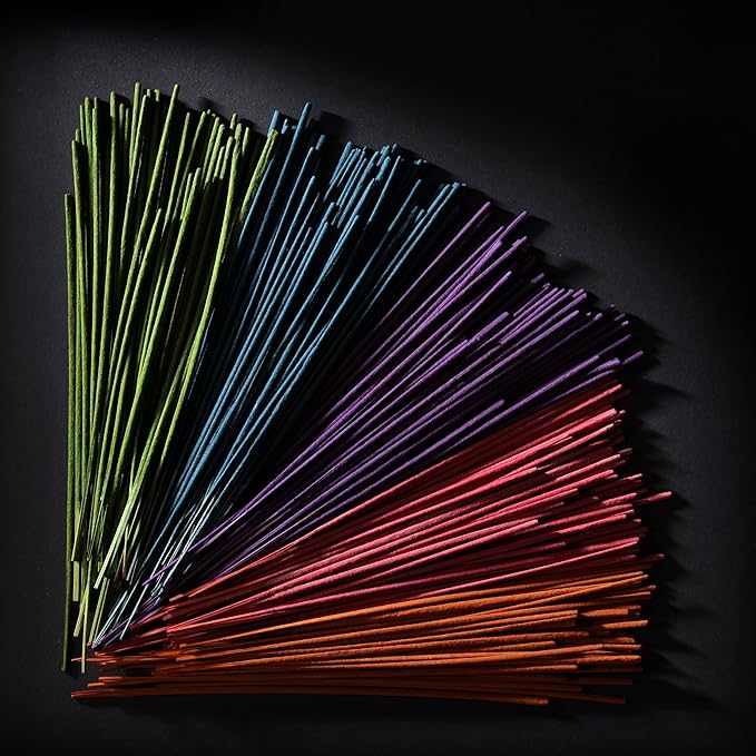 Hosley Assorted 350 Pack Incense Sticks Highly Fragrances Include Apple Cinnamon Frankincens Sandalwood Myrrh Fresh Bamboo Patch Leave and Lavender Chamomile. Great for Meditation & Aromatherapy