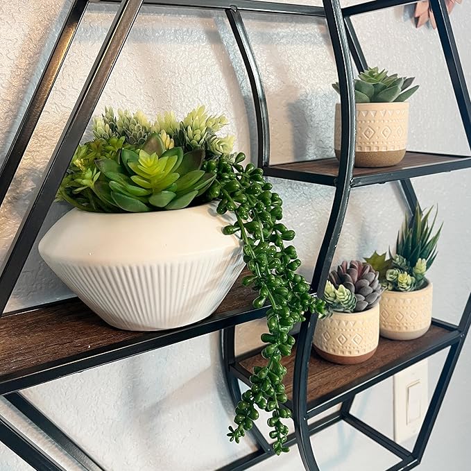 Admired by Nature 7.5" Ceramic Flower Plant Pots Indoor Ceramic, Decorative Planter for Indoor Plant Succulent Home Décor, White