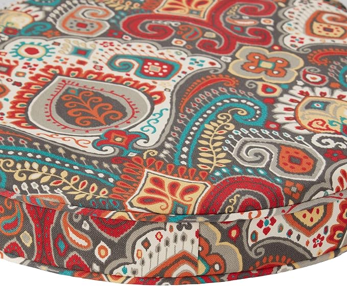 Greendale Home Fashions Outdoor 18-inch Round Reversible Seat Cushion, 2-Pack, Painted Desert 2 Count
