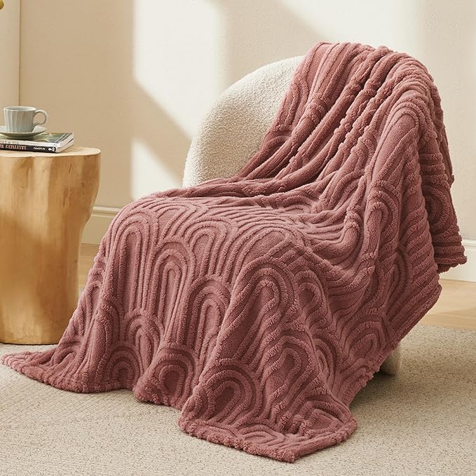 Bedsure Twin Blanket for Bed - Cozy Soft Blankets for Women, Cute Small Fleece Throws for Girls, Graduation Decorations Gift for Her Him School Dorm, Pink, 60x80 Inches