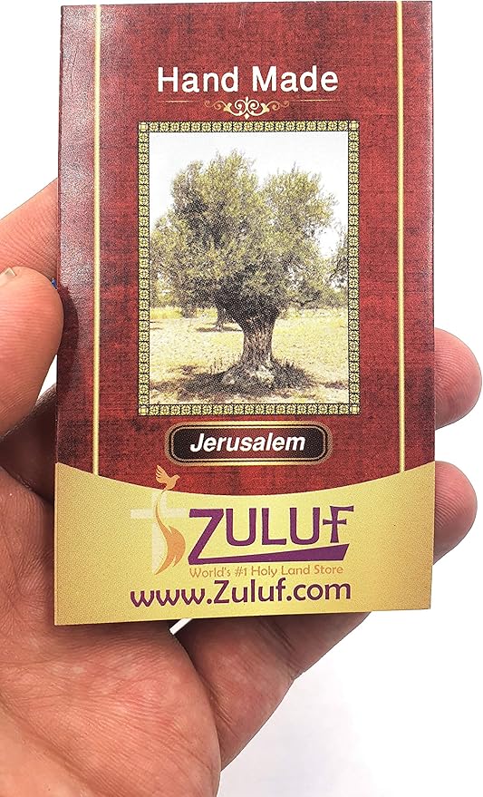 Zuluf 4.72 inches Olive Wood Christian Statue - Hand Carved Holy Family from Jerusalem, Sagrada Familia Virgin Maria Miniature - Navidad Church Decoration