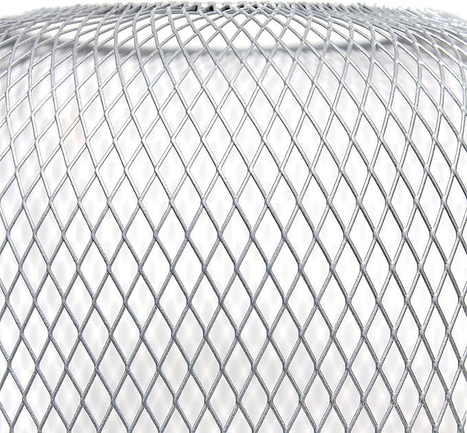 Simple Designs LT1072-GRY Metal Mesh Industrial Table Lamp, Gray