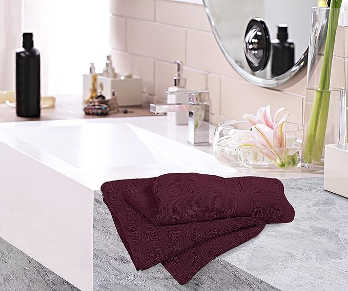 Utopia Towels 6 Pack Premium Hand Towels Set, 16 by 28 inches, 100% Ring Spun Cotton, Ultra Soft and Highly Absorbent 600GSM Towels for Bathroom, Gym, Shower, Hotel, and Spa, Burgundy