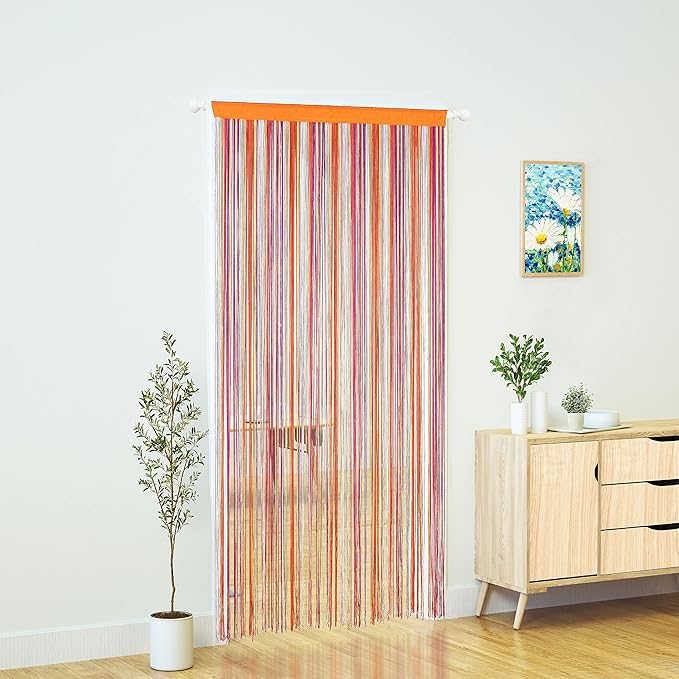 Doorways String Curtain Door Curtains,Bedroom Decor Kitchen Closet Living Room Laundry Fringe Hallway Tassel Screen Room Divider Boho Hippie Hanging for Wedding and Party(39x110inch/100×280cm,Rainbow)