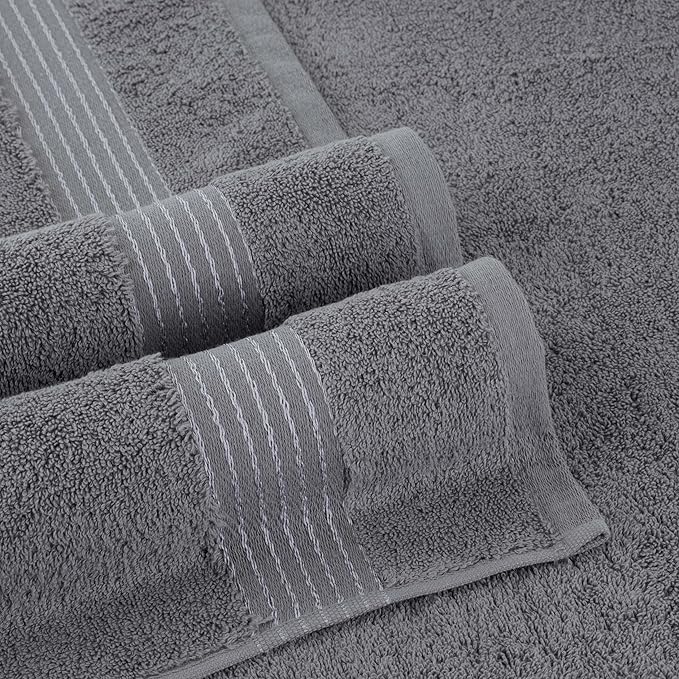 Elegant Comfort Premium Turkish Cotton 1 Piece Jumbo Bath Towel - 35 x 70 inch, Luxurious Hotel Spa Quality 100% Turkish Cotton Large Bath Towel - Highly Absorbent - Soft Bathroom Towel, Gray