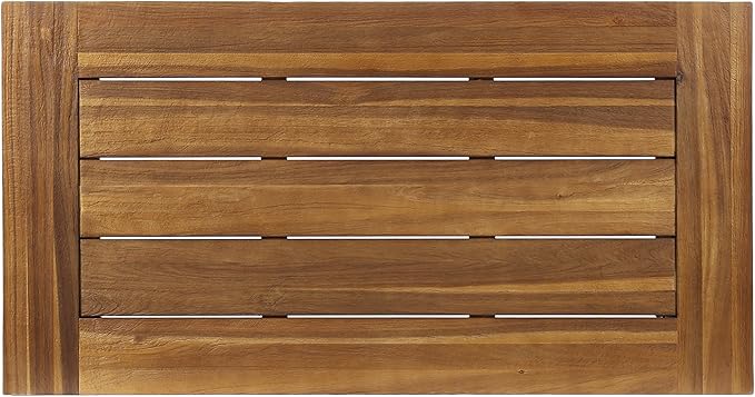 Christopher Knight Home Liton Indoor Acacia Wood Coffee Table, Sandblast Finish / Rustic Metal