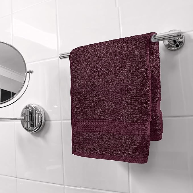Utopia Towels 6 Pack Premium Hand Towels Set, 16 by 28 inches, 100% Ring Spun Cotton, Ultra Soft and Highly Absorbent 600GSM Towels for Bathroom, Gym, Shower, Hotel, and Spa, Burgundy