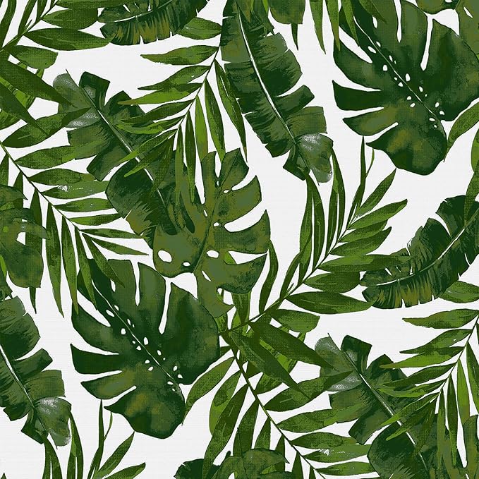 LVTXIII Outdoor Pillow Covers Set of 2, Patio Waterproof Throw Pillow Cases Fade Resistant Accent Pillow Covers for Spring Summer Garden Decoration, 16x16, Palms Green