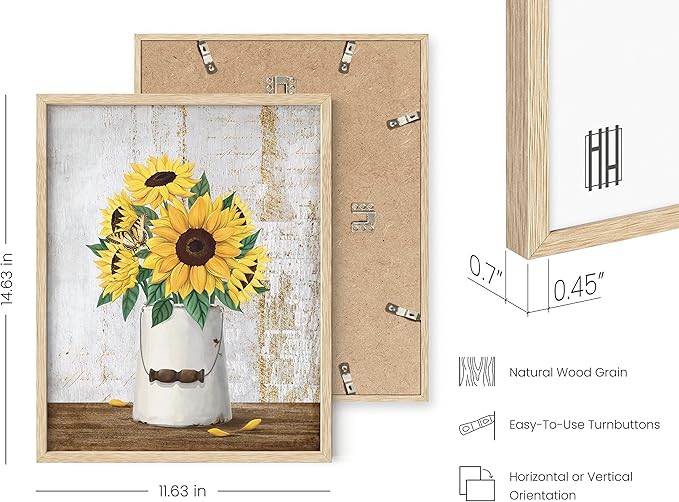 HAUS AND HUES Flower Wall Decor - Set of 4 Floral Wall Art, Floral Wall Decor, Flower Wall Art, Framed Flower Painting, Floral Pictures Wall Decor, Flower Pictures Wall Decor (Framed Beige 11x14)
