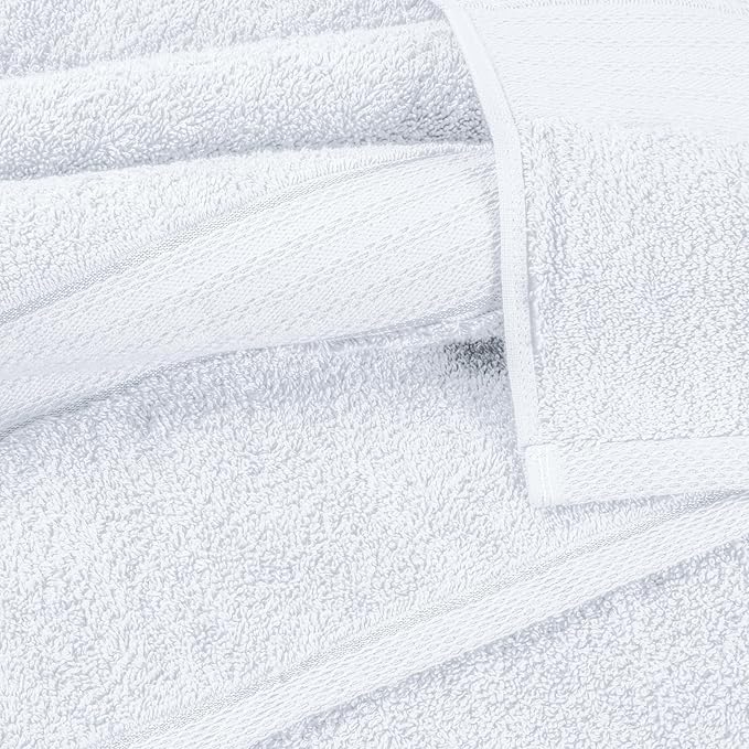 GLAMBURG 700 GSM Premium Cotton 2-Pack Oversized Extra Large Bath Sheet Set - 100% Combed Cotton - 2 Bath Sheets 35x70 - Luxury Hotel & Spa Quality - Durable Ultra Soft Highly Absorbent - White