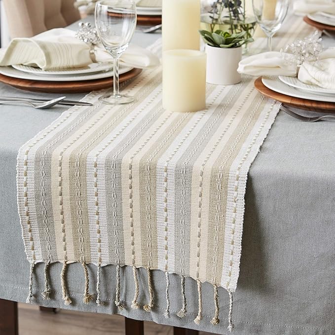 DII Southwest Collection Tabletop, Table Runner, 14x72, Natural