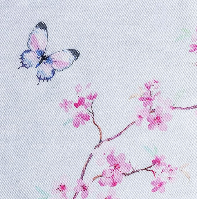 Maison d' Hermine Placemats Set of 4 100% Cotton Washable Cloth Place Mats, Reusable Table Mats for Kitchen Dining Decoration, Party, Wedding, Restaurant Spring/Summer (Blossoms in Spring, 13" x 19")